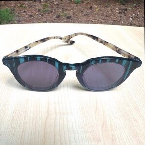 Men’s ALEXANDER MCQUEEN SUNGLASSES Unique round retro frames blue & black + case